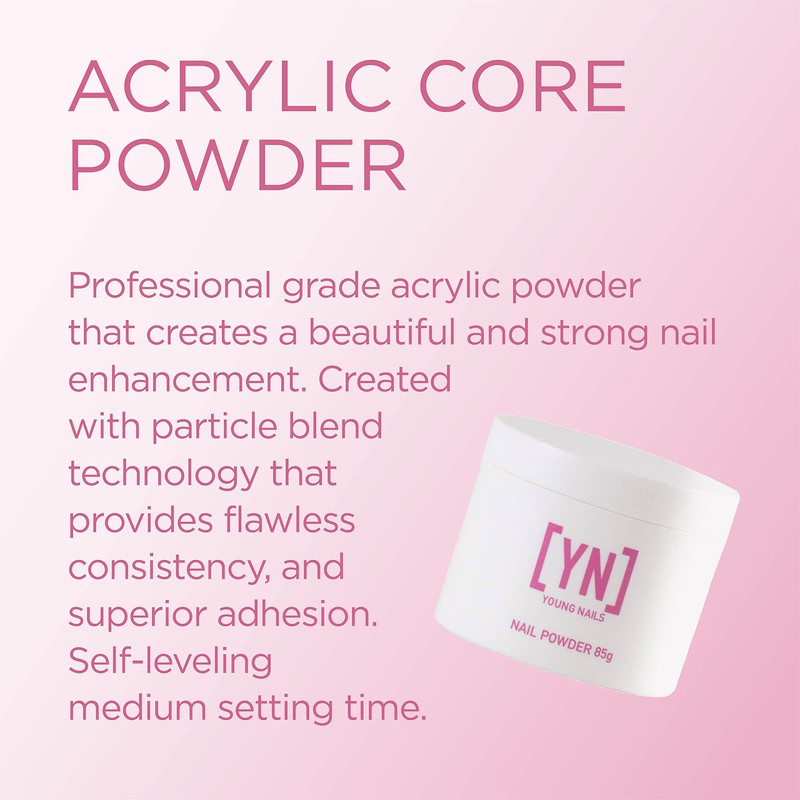 Young Nails Acrylic Powders, Core. Created for a flawless consistency