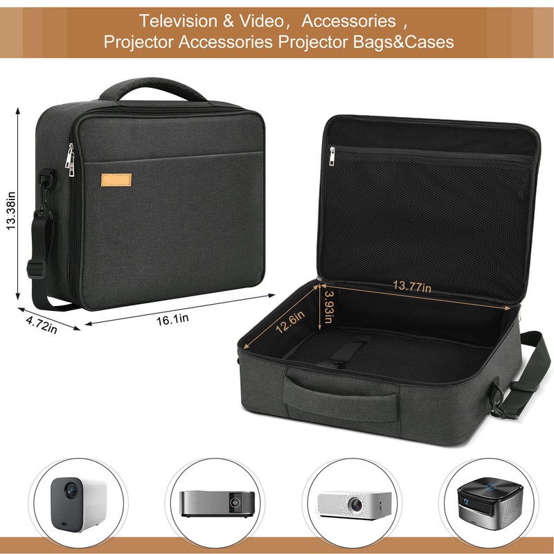 Projector Carrying Case Universal Shockproof 2 Way Zipper Portable Projector
