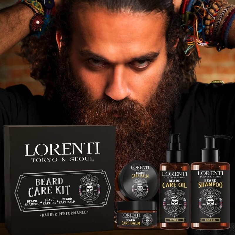 Lorenti Beard Mustache Balm for Hair Loss & Dandruff Treatment,