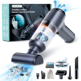 AX2V Car Vacuum Cleaner 80W/16Kpa/20Mins Lightweight Mini High Power Pet Portable Handheld Cordless Vacuum Pro Rechargeable Small Extractor Vacuum Detailing with Cleaning Gel for Car, Home and Office