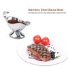Stainless Steel Gravy Boat, Saucer Boat Gravy with Handle Mini