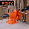 PONY Heavy Duty Bench Vise, 5-inch Jaw Width and Opening,