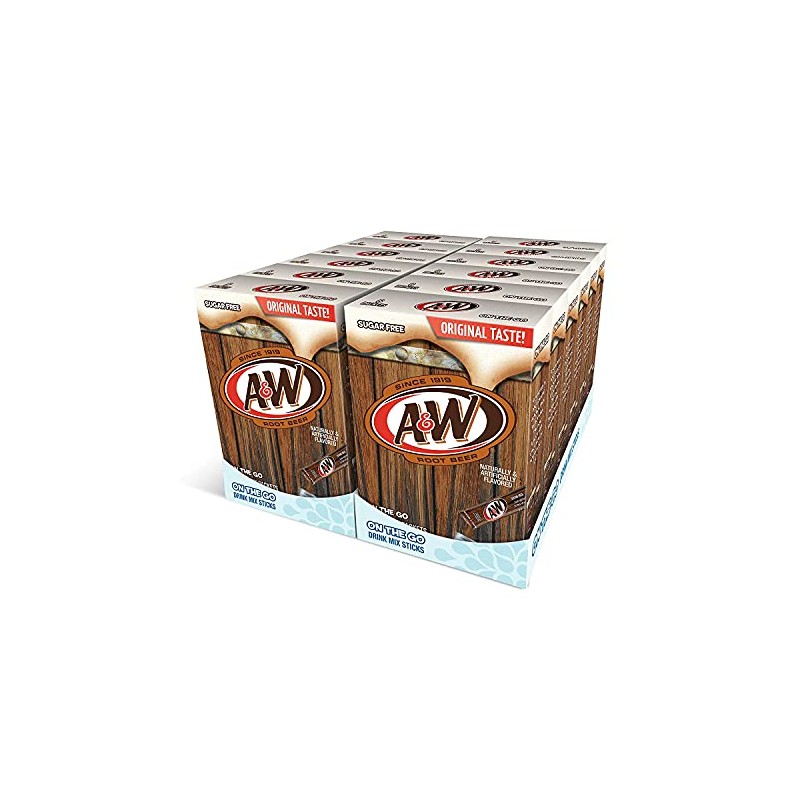 A&W Root Beer on the go Drink Mix, 6-0.53 oz
