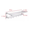 ArgenMex Set Baño 4 Repisas Esquineras Cristal + Toallero Doble