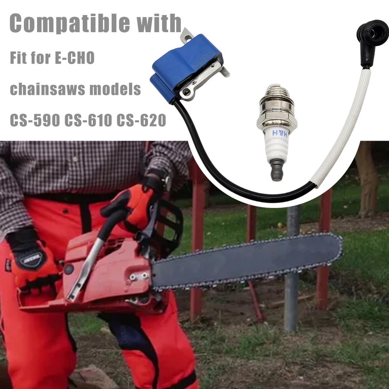 Ignition Coil Spark Plug Set,Fit for E-cho CS590 CS600 CS-590