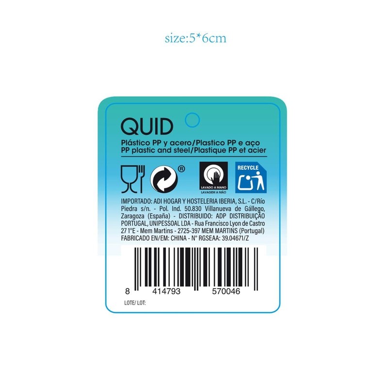 Quid 7829013 ATE Bottle, Plastic, Green
