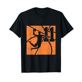 11 Year Old Basketball Dunk 11th Birthday Party Themed Boys T-Shirt