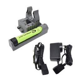 STREAMLIGHT Stinger PiggyBack Smart Charger Holder with Battery Included + 100V/120V AC Charge Cord + 12V DC Car Charge Cord - Intended for Use with Stinger Series Flashlights