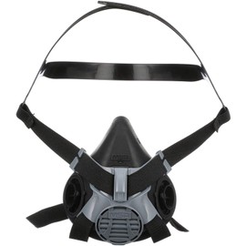 MSA 10102184 Advantage 420 Series Half-Mask Respirator - Size: Large, Single Neckstrap, Twin-Port Reusable Gas Mask, MSA Advantage Cartridge Compatible
