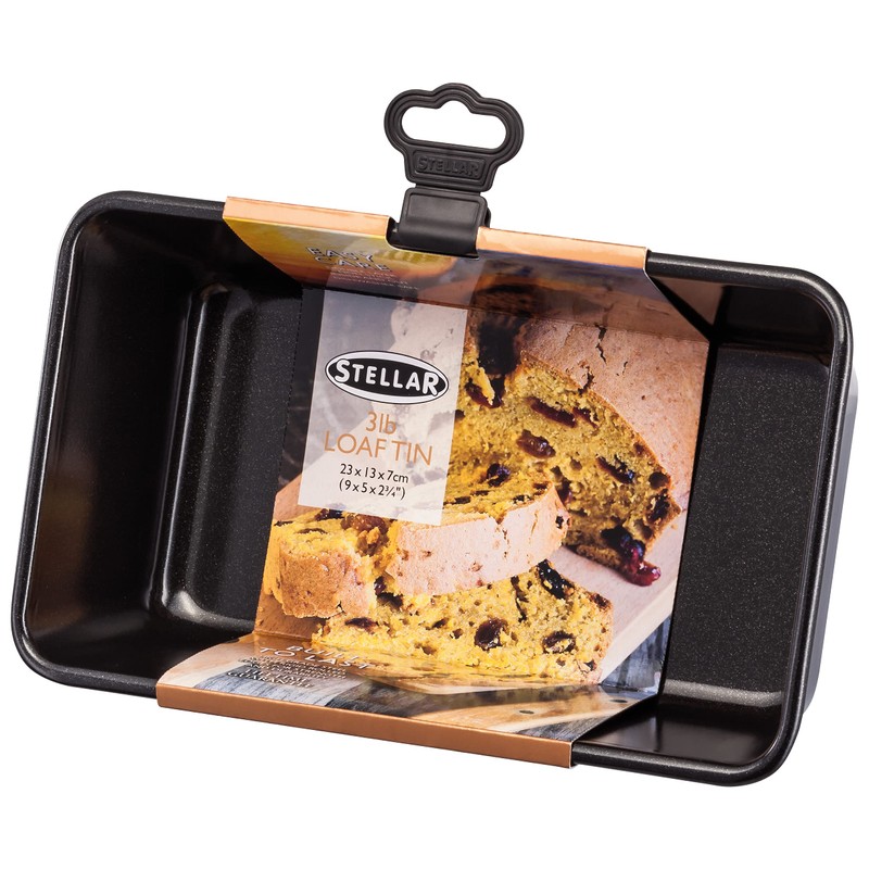 Stellar SB58 2lb Non-Stick Loaf Tin, Dishwasher Safe 23cm x