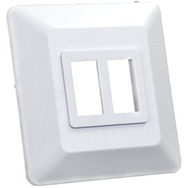 JR Products 13615 Switch Base and Face Plate - Double,White