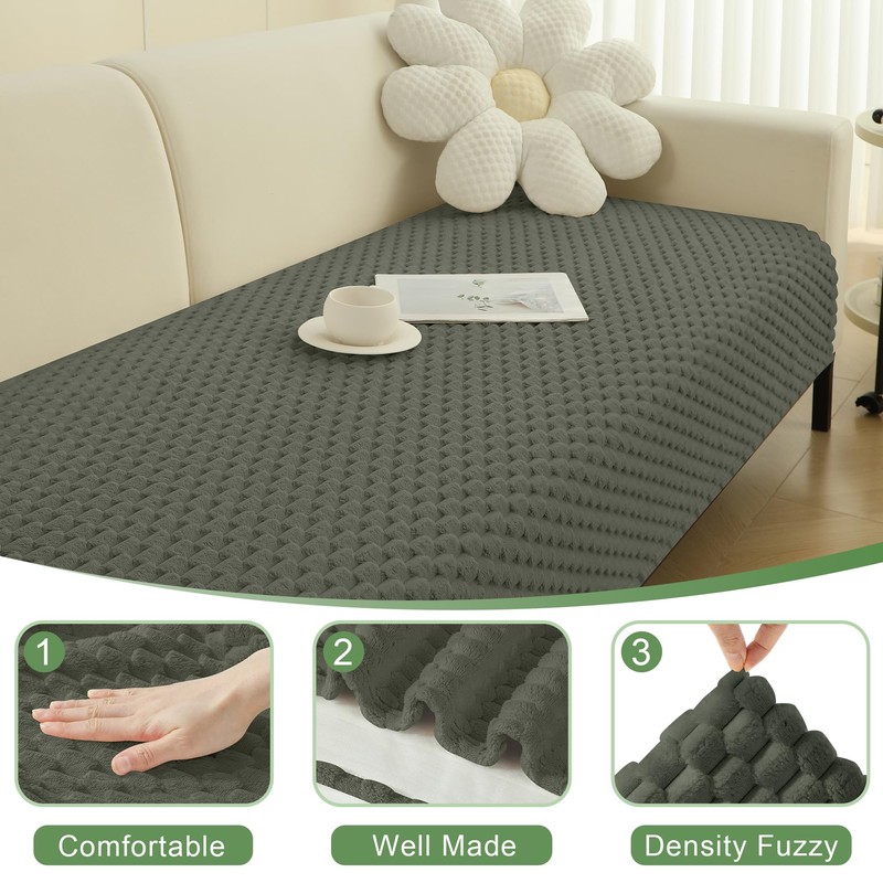 Foxdecor Couch Arm Covers, Armrest Cover for Sofa, Non Slip