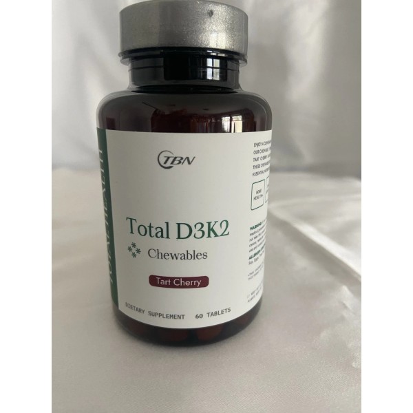 Total Vitamin D-3 & K-2 Chewable Tablets Natural Cherry Flavor
