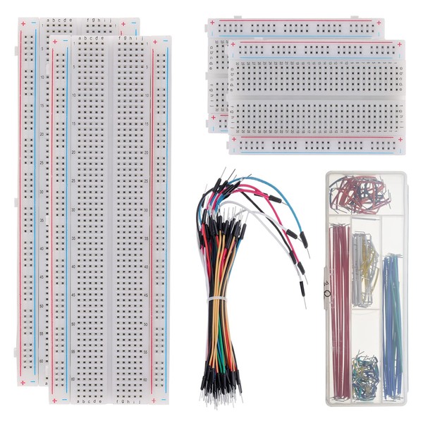 AUKENIEN Breadboard Jumper Wires Kit 400 Points Breadboard 830 Points