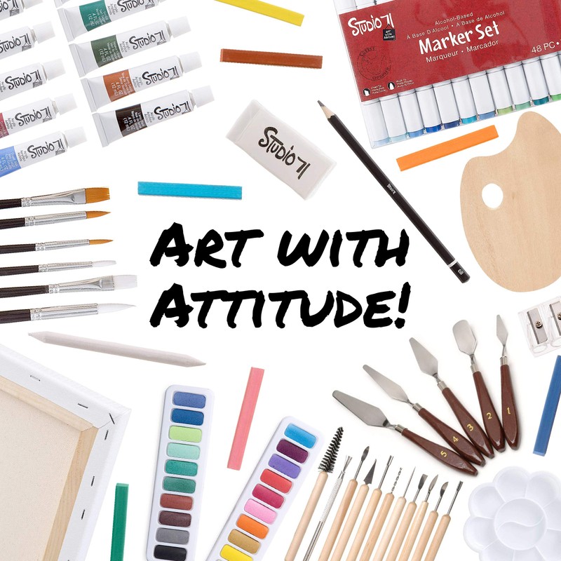 Darice Studio 71 Portable Sketching Art Set, 29 Pieces