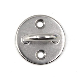 M6 Eye Plate 304 Stainless Steel Hook Wall Mounted Hook Pack of 6 (Screws Included)