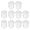 10Pcs Silicone Eartips Double Layer Washable Design Antistatic Detachable Earbud