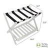 Smart FENDEE 2 Packs Fully Assembled White Luggage Racks with