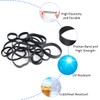 Ruisenda 62pcs Tactical Rubber Bands Heavy Duty Rubber Bands Black