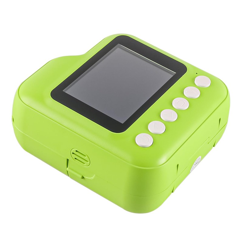 ieron Thermal Printing Camera Green Dinosaur Pattern 2.4 Inch Screen