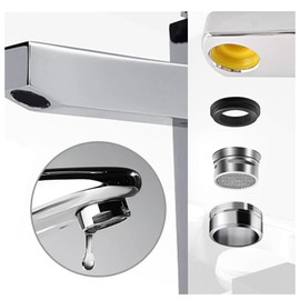 Faucet Aerators, Wanfoou 6 Pcs Sink Faucet Tap Aerator Replacement Aerator Faucet Filter Adapter Parts with 6pcs Gasket Washers and 1 Aerator Wrench Tool Faucet Parts for Kitchen and Bathroom