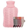 2L Hot Water Bottle with Cover UK & 5 Pairs