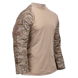 Rothco Tactical Airsoft Combat Shirt, Desert Digital Camo, X-Large