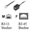 Dadusto RJ11 6p4c Male to RJ45 8p4c Female 4 Core