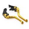 MZS Gold Motorcycle Brake Clutch Levers Adjustable Short CNC Compatible