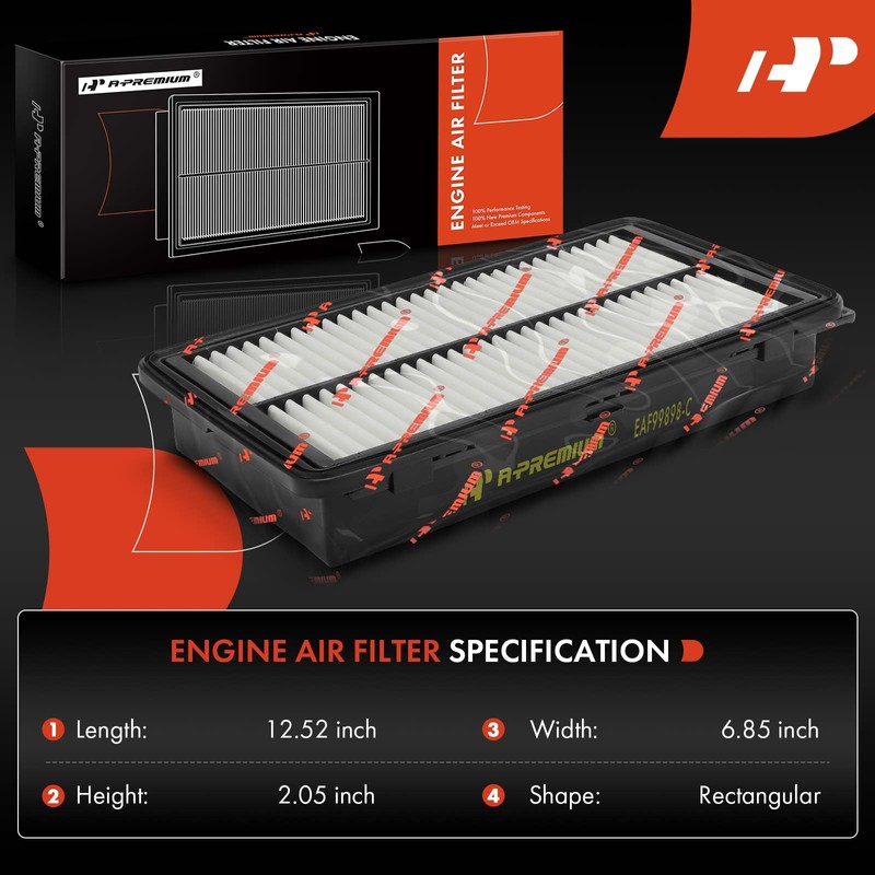A-Premium 2-PC Engine Air Filter Compatible with Genesis GV80 2021