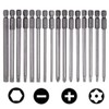 Mesee 16-Piece S2 Steel 1/4 Inch Screwdriver Set, Torx Long