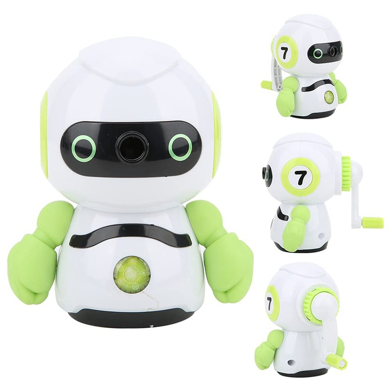 Pencil Sharpener Stationery ABS Planer Robot Hand Crank Robot Shape
