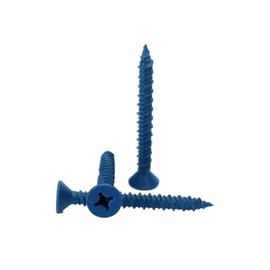 Chenango Supply 1/4 x 2-1/4" Flat Head Concrete Screw Anchor. 100 Pieces with Drill Bit (Miami-Dade Compliant) (1/4 x 2-1/4)