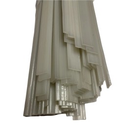 WeldiPlast Bumper Repair HDPE Plastic welding (15mm x 1.5mm) Beige 10 rods flat ribbon