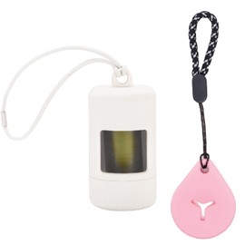 QMEAKMONY Dog Poop Bag Holder for Leashes Compact and Lightweight Poop Bag Dispenser Dog Waste Holder Easy Replacement and Cleaning (White)