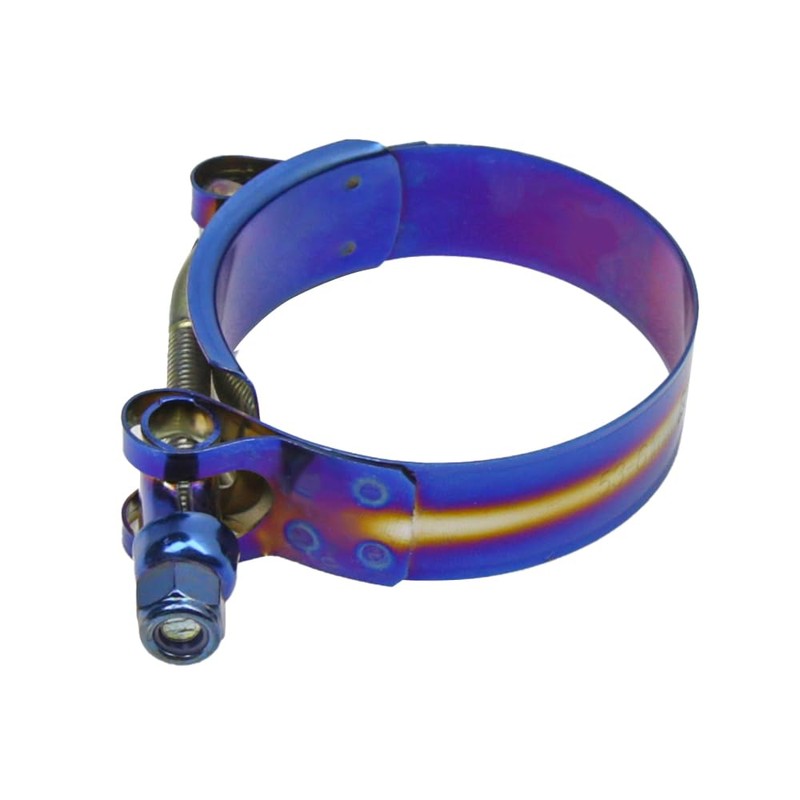 Kyostar 2" T-Bolt Hose Clamp Adjustable Stainless Steel Titanium Blue