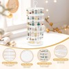 TANOSAN 6 Tier Rotating Earring Holder Organizer Stand Adjustable Plastic