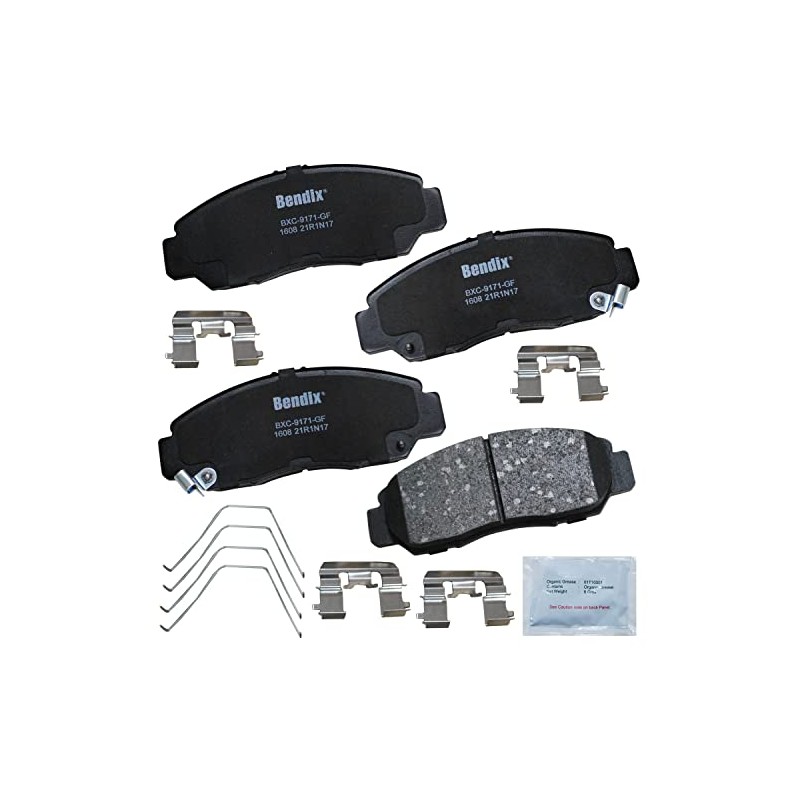 Bendix Priority1 CFC1608 Ceramic Front Brake Pads for Acura CSX