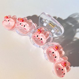 HOXIEYA Easter Bunny Hair Clips - Cute Spring Party Hair Accessories for Women & Girls - Non-Slip Strong Hold Barrettes for Thick or Thin Hair