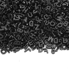 400Pcs Black Large Alphabet Letter Beads for Chunky Jewelry Crafts
