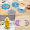 WuGU Set of 10 Diamond Painting Coasters with Holder -E