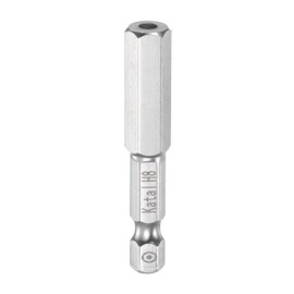 sourcing map H8 Hex Screwdriver Bit 1/4" Hex Shank 2" Length Magnetic Security Screw Driver Power Tool
