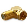 4 x F-angle plug, high end antenna plug, angle adapter,