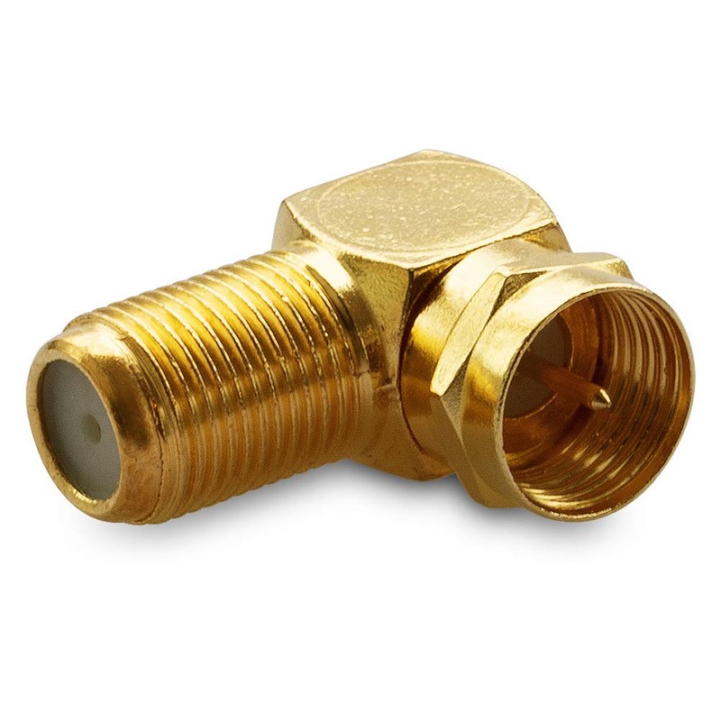 4 x F-angle plug, high end antenna plug, angle adapter,