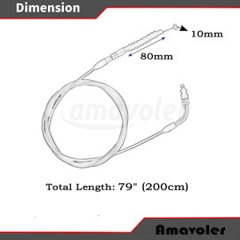 79" Throttle Cable Perfect Replacement Accessory Fit for Gy6 150cc Kingroad Kandi Roketa JCL Baja Dune Buggy Go Kart.
