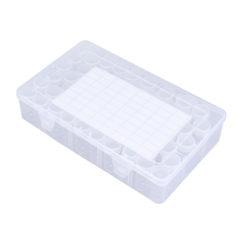60pcs Diamond Painting Storage Containers Portable Plastic Bead Storing Bottle