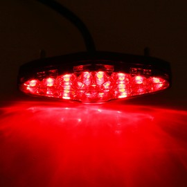 12V 15 LED Universal Motocicleta Parada de freno Corriendo Luz trasera Luz trasera ATV para Dirt Bike Luz de freno Luz trasera(Red)