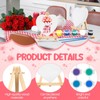 12 Sets Valentine's Day Mini Paint Set with Easel Canvas