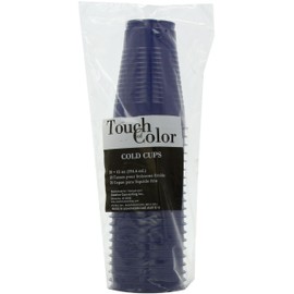 Creative Converting Premium 12-Ounce Plastic Cups, Navy Color, Package of 20