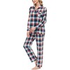 MoFiz Pajamas Set for Women Long Sleeve Breathable Cotton Plaid